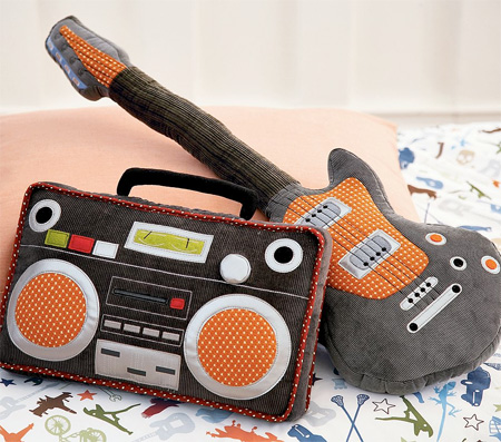 9_Boombox and Guitar Pillows