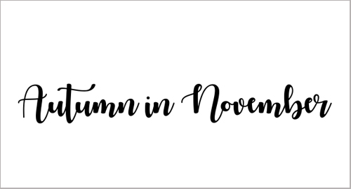Autumn in November Font