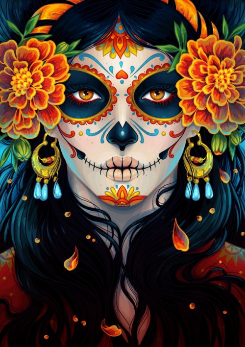 Create a Vibrant Day of the Dead Portrait