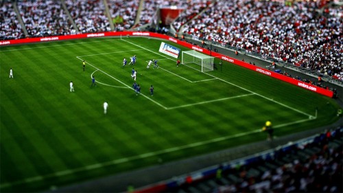 Football Field Spectators Wallpaper