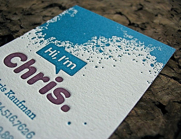 letterpress business card designs