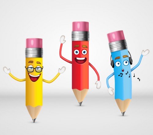Pencil Characters Illustrator Tutorial