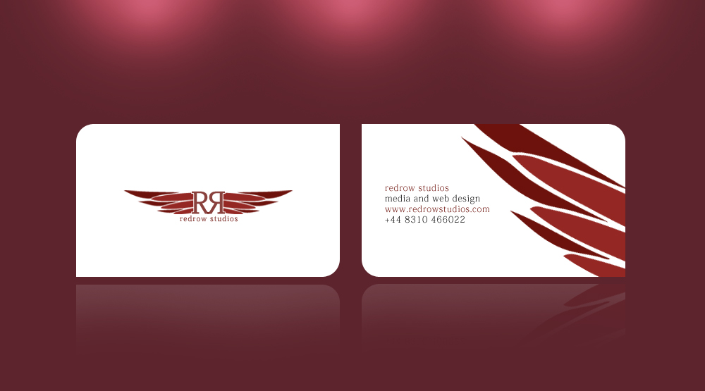 red business cards design